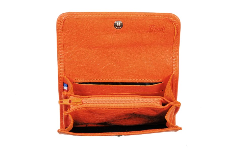 Online Frandi Petit Porte Monnaie En Cuir-Orange