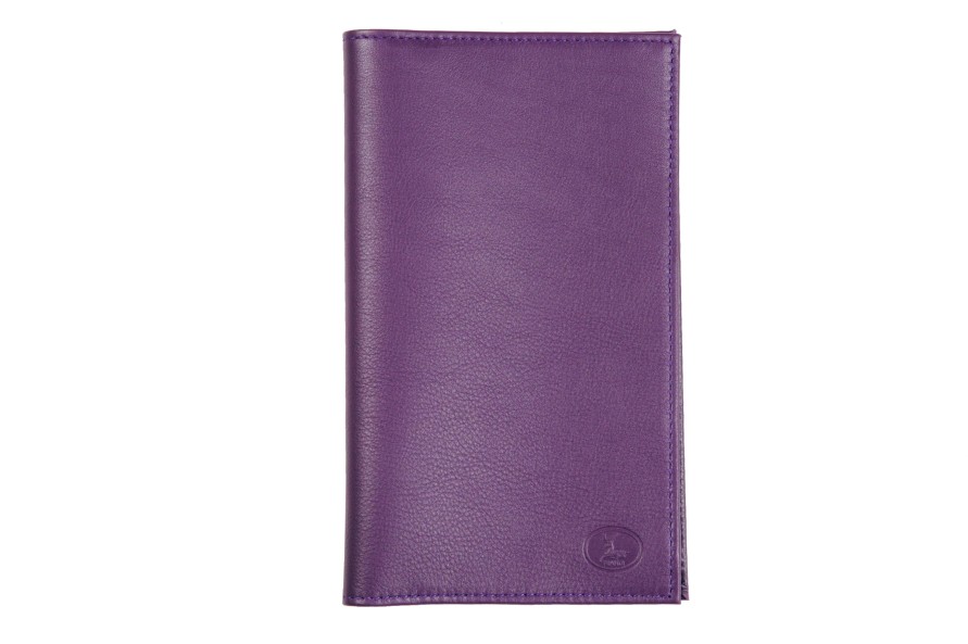 Hot Frandi Porte Chequier Cuir-Violet